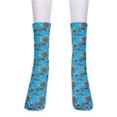 Clown Ghost Pattern Blue Men s Crew Socks by snowwhitegirl