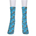 Clown Ghost Pattern Blue Men s Crew Socks View1