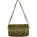 Gold and black, metallic leopard spots pattern, wild cats fur Removable Strap Clutch Bag View2