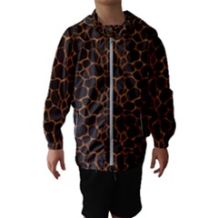 Animal Skin - Panther Or Giraffe - Africa And Savanna Kids  Hooded Windbreaker by DinzDas