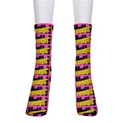 Haha - Nelson Pointing Finger At People - Funny Laugh Men s Crew Socks by DinzDas