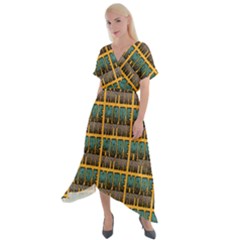 More Nature - Nature Is Important For Humans - Save Nature Cross Front Sharkbite Hem Maxi Dress by DinzDas