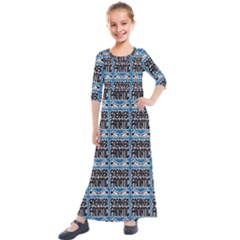 Sneaker Fanatic - Sneakers And Sport Shoes Fan Kids  Quarter Sleeve Maxi Dress by DinzDas