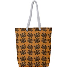 Inka Cultur Animal - Animals And Occult Religion Full Print Rope Handle Tote (small) by DinzDas