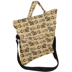 Inka Cultur Animal - Animals And Occult Religion Fold Over Handle Tote Bag by DinzDas