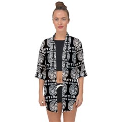 Inka Cultur Animal - Animals And Occult Religion Open Front Chiffon Kimono by DinzDas