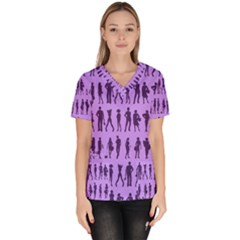 Normal People And Business People - Citizens Women s V-neck Scrub Top by DinzDas