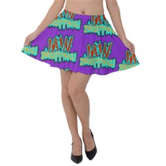 Jaw Dropping Comic Big Bang Poof Velvet Skater Skirt by DinzDas