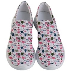 Adorable Seamless Cat Head Pattern01 Women s Lightweight Slip Ons by TastefulDesigns