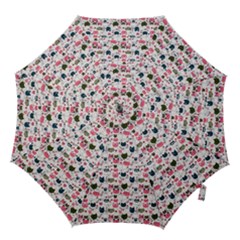 Adorable Seamless Cat Head Pattern01 Hook Handle Umbrellas (small) by TastefulDesigns