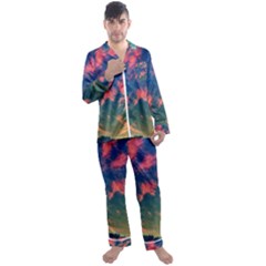  Brushstroke Skies Men s Long Sleeve Satin Pyjamas Set by okhismakingart