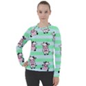 Cow Pattern Women s Pique Long Sleeve Tee View1