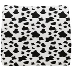 Black And White Cow Spots Pattern, Animal Fur Print, Vector Seat Cushion by Casemiro