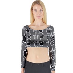 Njhb Vectorized Long Sleeve Crop Top by CHPALTD