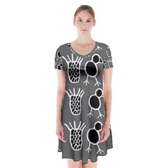 Njhb Vectorized Short Sleeve V-neck Flare Dress by CHPALTD