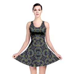 Modern Ornate Stylized Motif Print Reversible Skater Dress by dflcprintsclothing