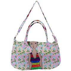 Tan Swimmer Flowerwall Removal Strap Handbag by snowwhitegirl