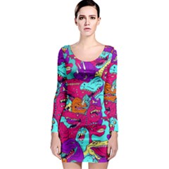 Dinos Long Sleeve Bodycon Dress by Sobalvarro