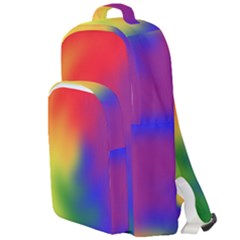 Rainbow Colors Lgbt Pride Abstract Art Double Compartment Backpack by yoursparklingshop