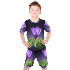 Floral Nature Kids  Tee And Shorts Set by Sparkle