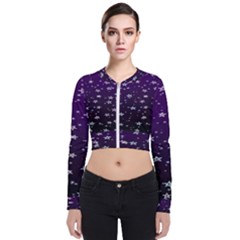 Stars Long Sleeve Zip Up Bomber Jacket by Sparkle