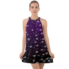 Stars Halter Tie Back Chiffon Dress by Sparkle