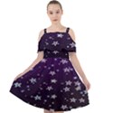 Stars Cut Out Shoulders Chiffon Dress View1