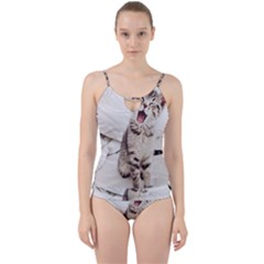 Laughing Kitten Cut Out Top Tankini Set by Sparkle