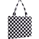 Black and white chessboard pattern, classic, tiled, chess like theme Mini Tote Bag View2