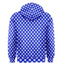 Dark blue and white polka dots pattern, retro pin-up style theme, classic dotted theme Men s Zipper Hoodie View2