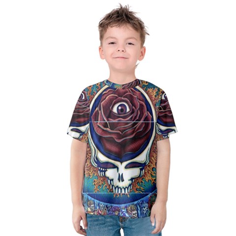 Grateful Dead Ahead Of Their Time Kids  Cotton Tee by Sapixe