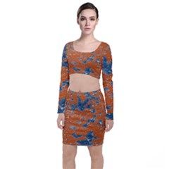 Vivid Grunge Abstract Print Top And Skirt Sets by dflcprintsclothing