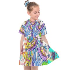 Mountain Abstract Kids  Sailor Dress by okhismakingart