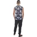 Stylized Botanical Motif Black And White Print Men s Regular Tank Top View2