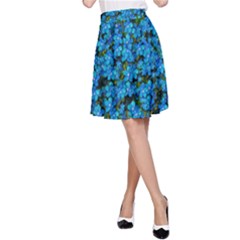 Blue Sakura Forest  Tree So Meditative And Calm A-line Skirt by pepitasart