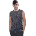 Abstract metallic spirals, silver color, dark grey, graphite colour Men s Regular Tank Top View1