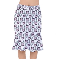 Doctor Pattern White Short Mermaid Skirt by snowwhitegirl