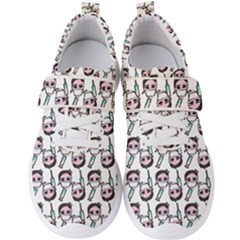 Doctor Pattern White Men s Velcro Strap Shoes by snowwhitegirl