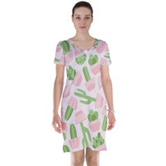 Cactus Pattern Short Sleeve Nightdress by designsbymallika