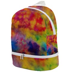 Colorful Watercolors Texture                                                Zip Bottom Backpack by LalyLauraFLM