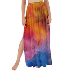 Colorful Watercolors Texture                                                  Maxi Chiffon Tie-up Sarong by LalyLauraFLM