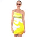 Golden Yellow Rose One Soulder Bodycon Dress View1