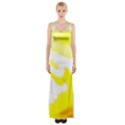 Golden Yellow Rose Thigh Split Maxi Dress View1