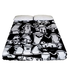 Graffiti Spray Can Characters Seamless Pattern Fitted Sheet (queen Size) by Amaryn4rt