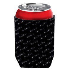 Xoxo Black And White Pattern, Kisses And Love Geometric Theme Can Holder by Casemiro