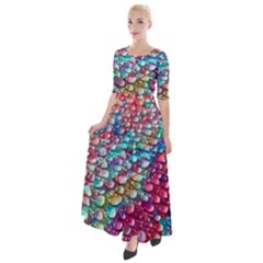 Rainbow Support Group  Half Sleeves Maxi Dress by ScottFreeArt