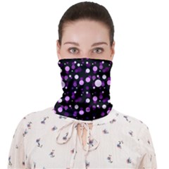 Purple, Pink Bokeh Dots, Asymmetric Polka Dot With Modern Twist Face Covering Bandana (adult) by Casemiro