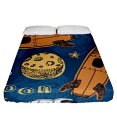 Missile Pattern Fitted Sheet (queen Size) by Amaryn4rt