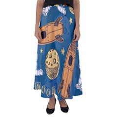 Missile Pattern Flared Maxi Skirt by Amaryn4rt