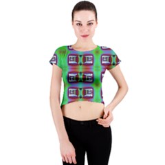 Corridor Nightmare Crew Neck Crop Top by ScottFreeArt